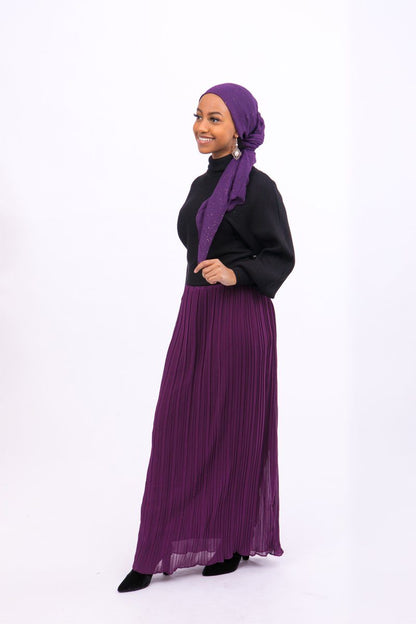 Alef Pleated Skirt Purple