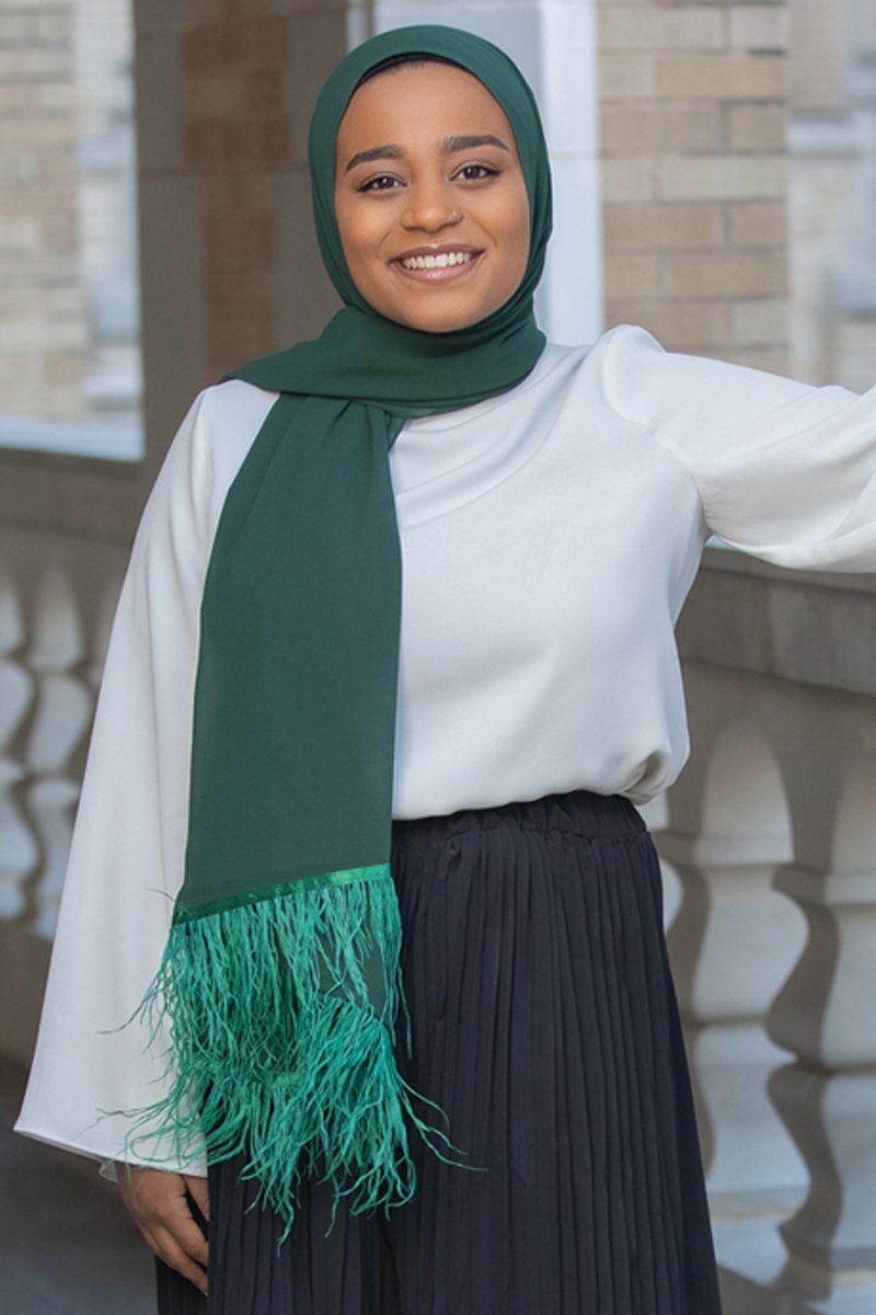 Feathery Dove Scarf - Covered Bliss